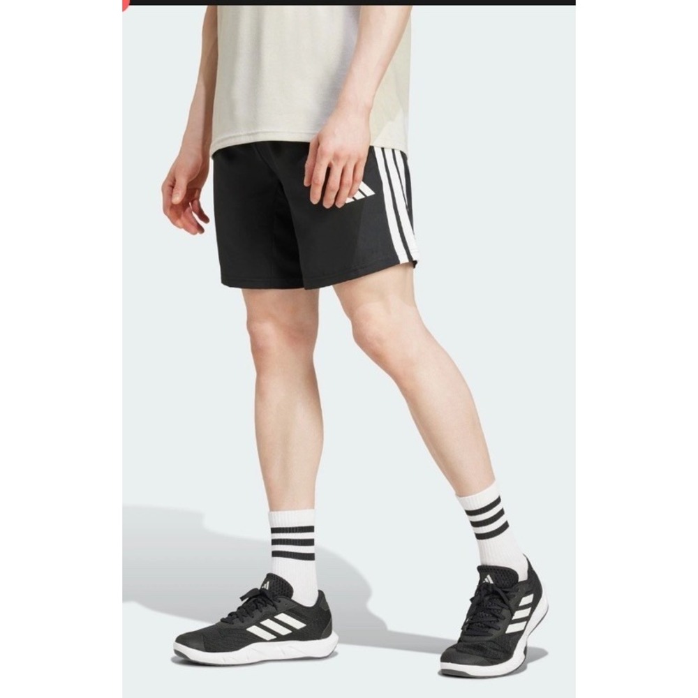 Adidas Essentials Training 3-Stripes Woven Shorts Black 7" XXL NEW
